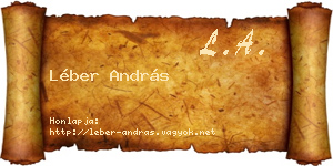 Léber András névjegykártya